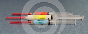 Anesthesia Drugs Labeled Propofol, Fentanyl and Rocuronium