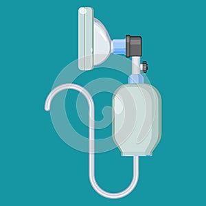 Anesthesia Icon. Breathing Bag Ambu Face Mask.