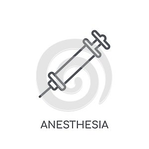 Anesthesia linear icon. Modern outline Anesthesia logo concept o