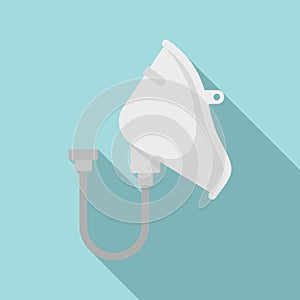 Anesthesia mask icon, flat style