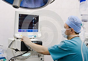 Anesthesiologist in OR photo