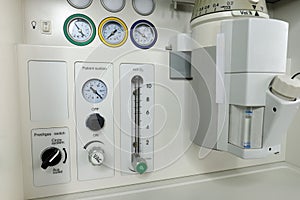 an anesthetic machine in the operation room photo