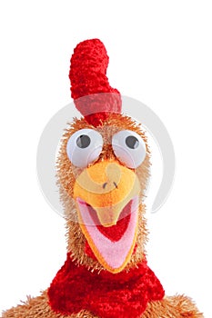 Anface portray of an easter rooster toy