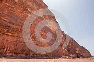 Prehistoric inscriptions in Wadi Rum, Jordan photo