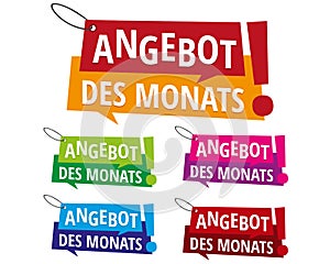 Angebot des Monats - Sale of the month banner labels
