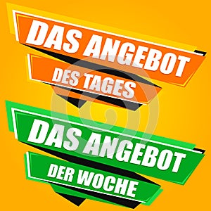 Angebot des Tages - Sale of the day origami banners