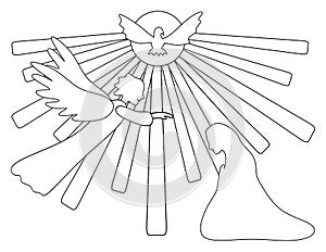 Angel Annunciation Color activity page