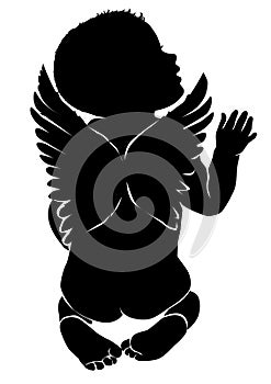 Angel baby with wings