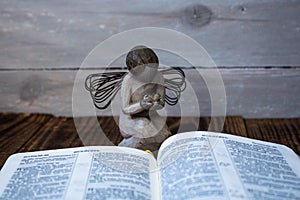 Angel and bible