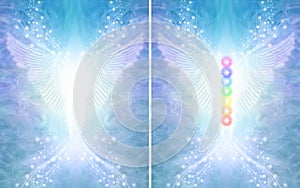 Angel Chakra Wings Certificate award Diploma Background