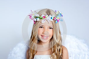 Angel children little girl portrait