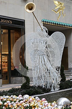 Angel Christmas Decorations at the Rockefeller Center in Midtown Manhattan