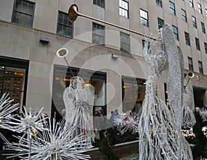 Angel Christmas Decorations at the Rockefeller Center in Midtown Manhattan