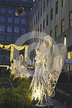 Angel Christmas Decorations at the Rockefeller Center in Midtown Manhattan