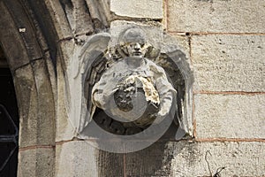 Angel on church wall