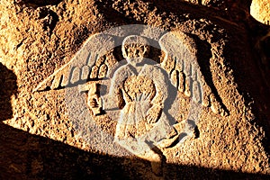 Angel, City of Cuzco in Peru, South America