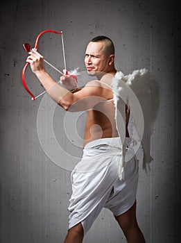 Angel cupid ready for valentine's day photo