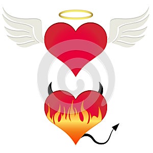 Angel/devil heart