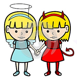 Angel devil twins