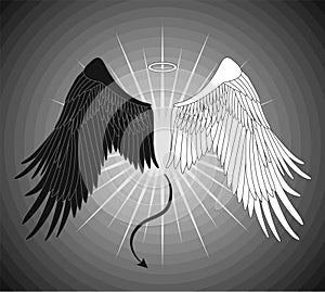 Anděl a ďábel křídla 