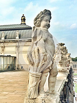 Angel Figure in the Zwinger Palace in Dresden