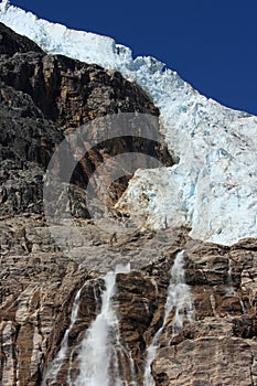 Angel Glacier and Waterfall