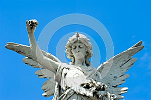 Angel on La Recoleta Cemetery in Buenos Aires, Argentina photo