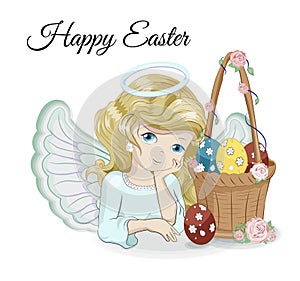 Angel Happy Easter card