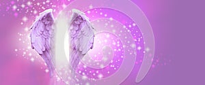 Angel Healing pink sparkle memo template background