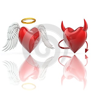 Angel heart and devil heart