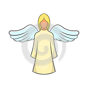 Angel icon in cartoon style