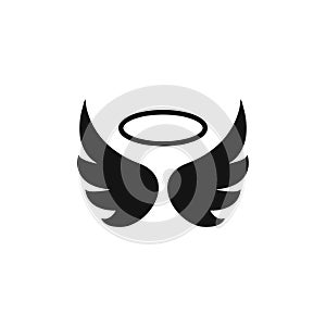 Angel icon isolated on white background