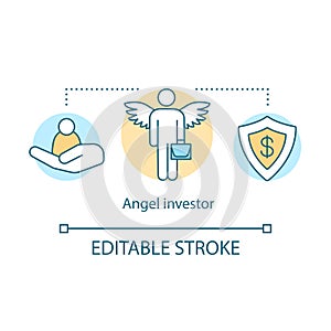 Angel investor concept icon