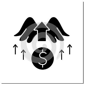 Angel investor glyph icon