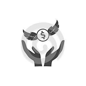 Angel investor icon graphic design template vector