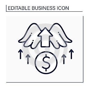 Angel investor line icon