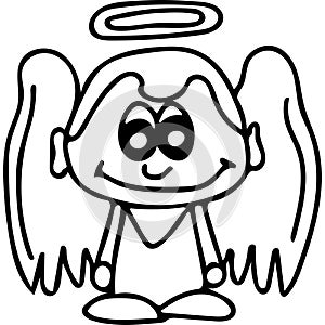 Angel kids coloring page