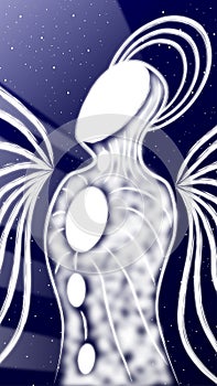 Angel of light in ethereal world