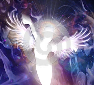 Angel of light and love doing a miracle