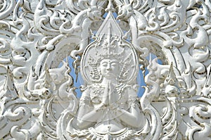 Angel meditation statue