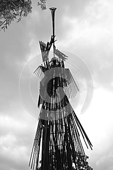 Angel Monument in Chernobyl Exclusion Zone, Ukraine