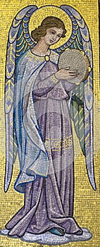 Angel with a music instrument (Mosaic)