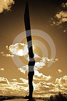 Angel of the North in Sepia, Tyne and Wear, England