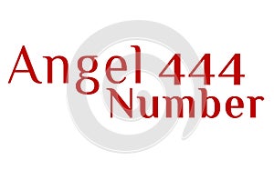 angel number 444 text and red background .