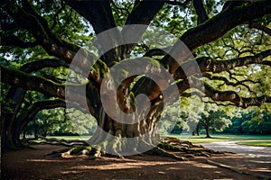 Angel Oak Tree in South Carolina Generated by Ai