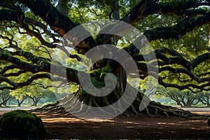 Angel Oak Tree in South Carolina Generated by Ai