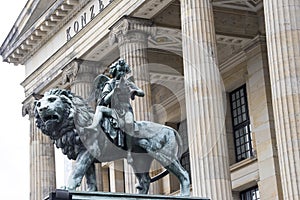 Angel playing fluits on Gendarmenmarkt, Berlin