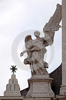 Angel on the portal of Sant Andrea della Valle Church in Rome