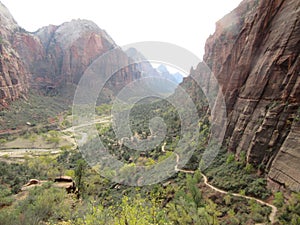 Angel`s Landing, The Canyon Valley, Zion National Park, Utah