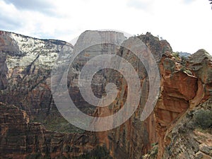 The Angel`s Landing Hiking Path, Zion National Park, Utah